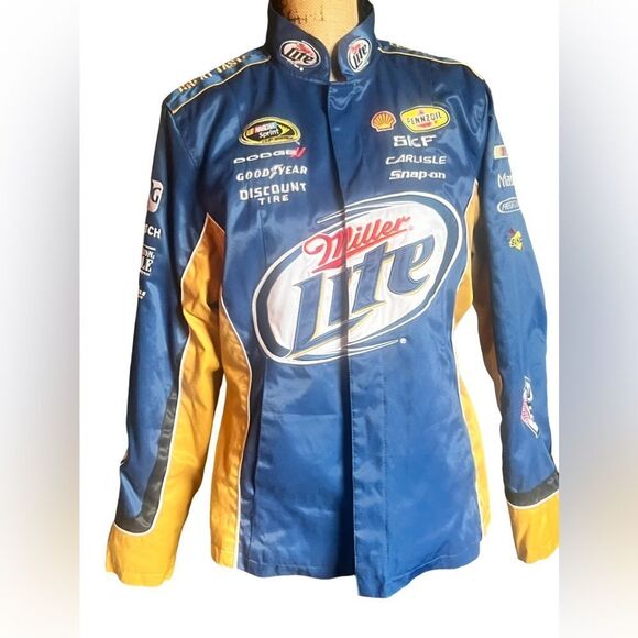Miller Lite Racing Brad Keselowski Nascar Pit Crew Jacket Chase Authentics Large - Picture 1 of 16
